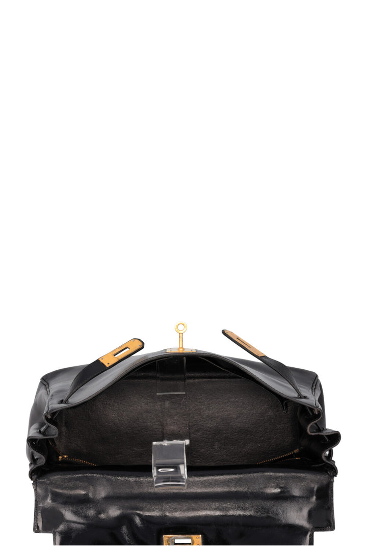 HERMÈS Kelly 32 Box Black
