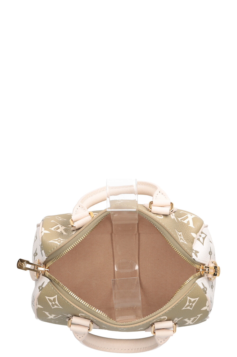 LOUIS VUITTON Speedy Bandoulière 20 MNG Empreinte Khaki White