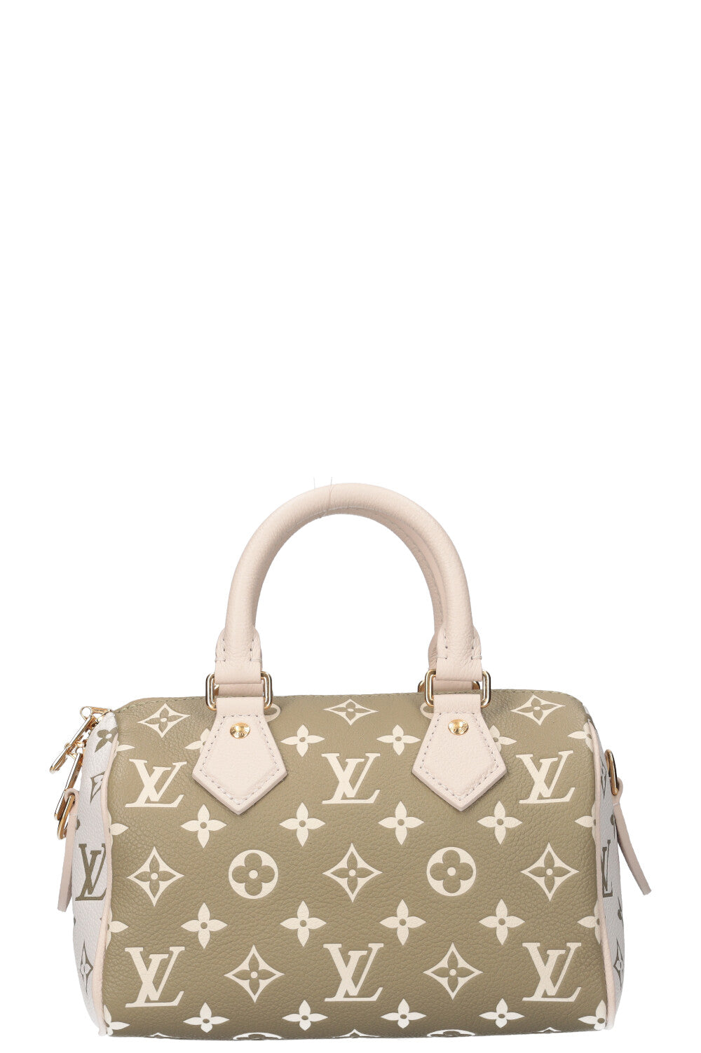 LOUIS VUITTON Speedy Bandoulière 20 MNG Empreinte Khaki White