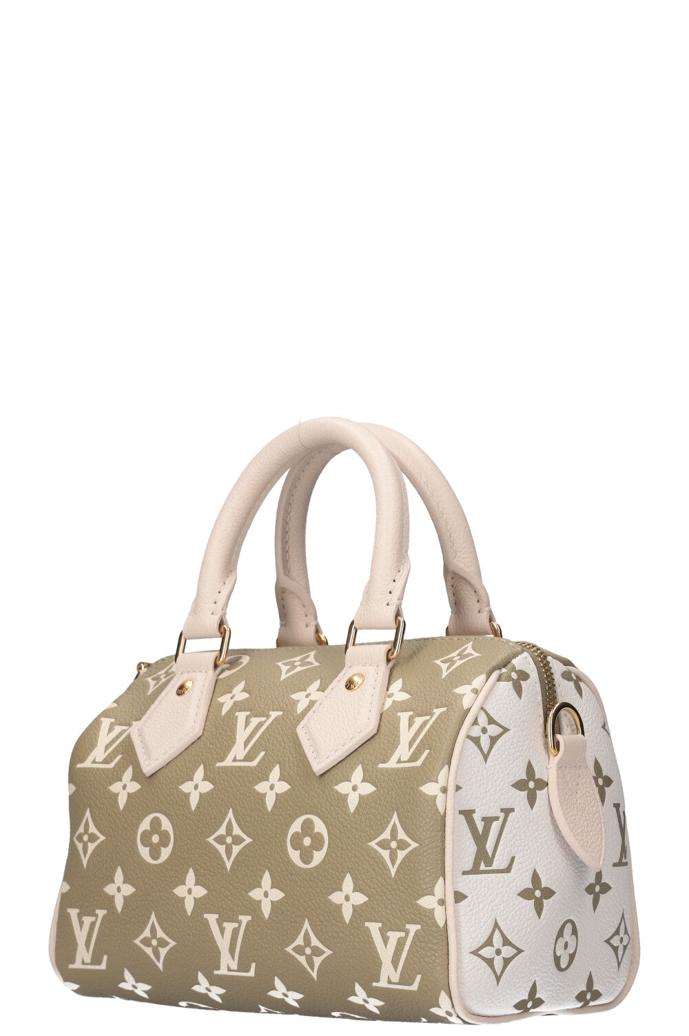 LOUIS VUITTON Speedy Bandoulière 20 MNG Empreinte Khaki White