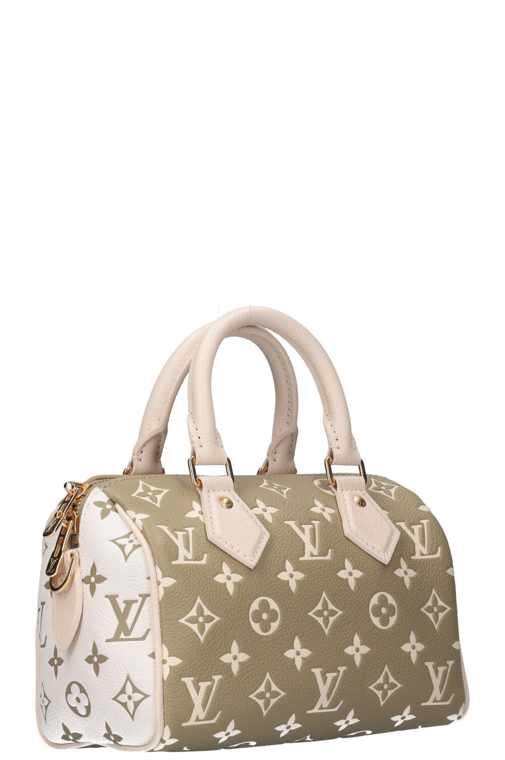 LOUIS VUITTON Speedy Bandoulière 20 MNG Empreinte Khaki White