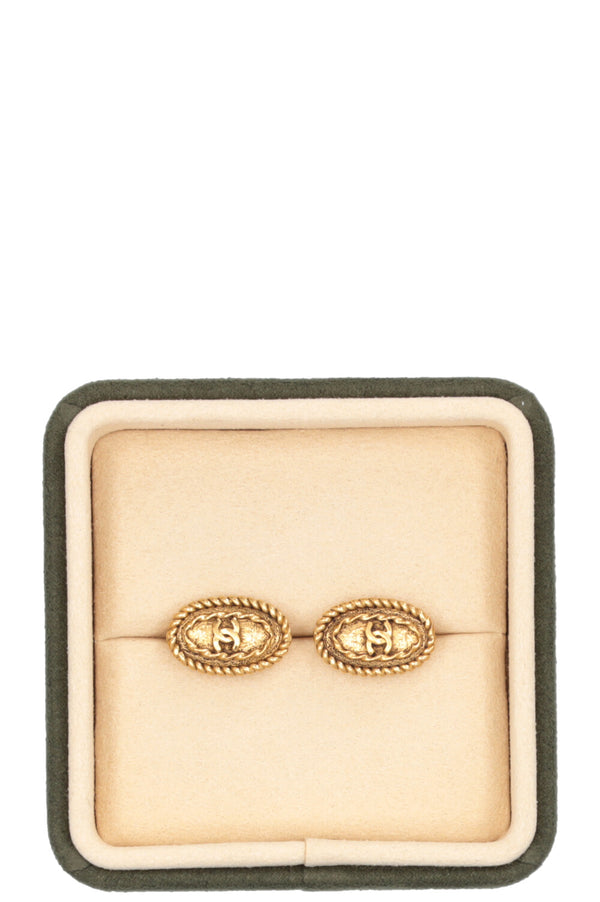 CHANEL CC Ear Clips Gold