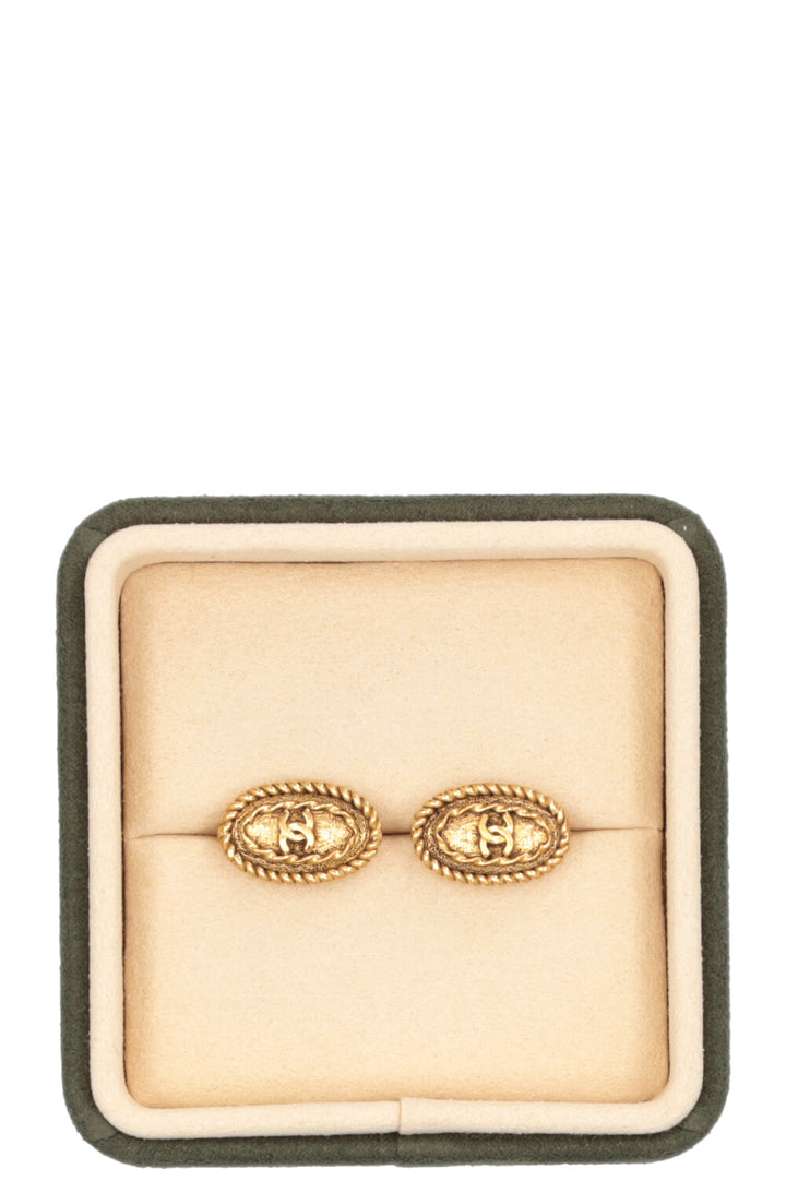 CHANEL CC Ear Clips Gold