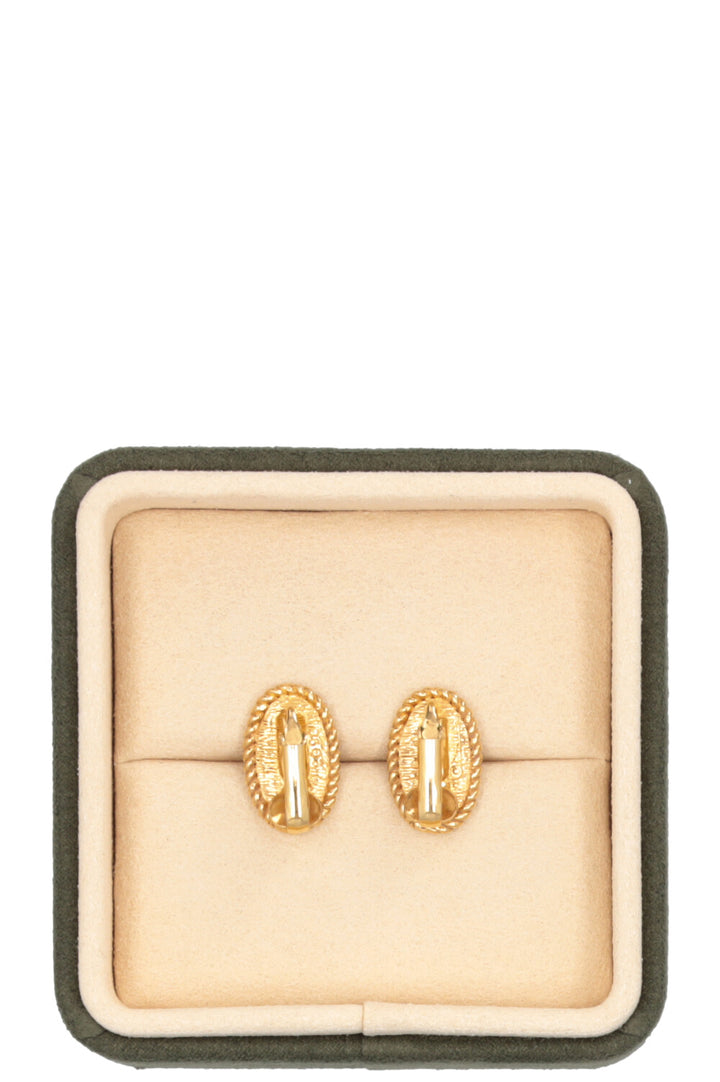 CHANEL CC Ear Clips Gold