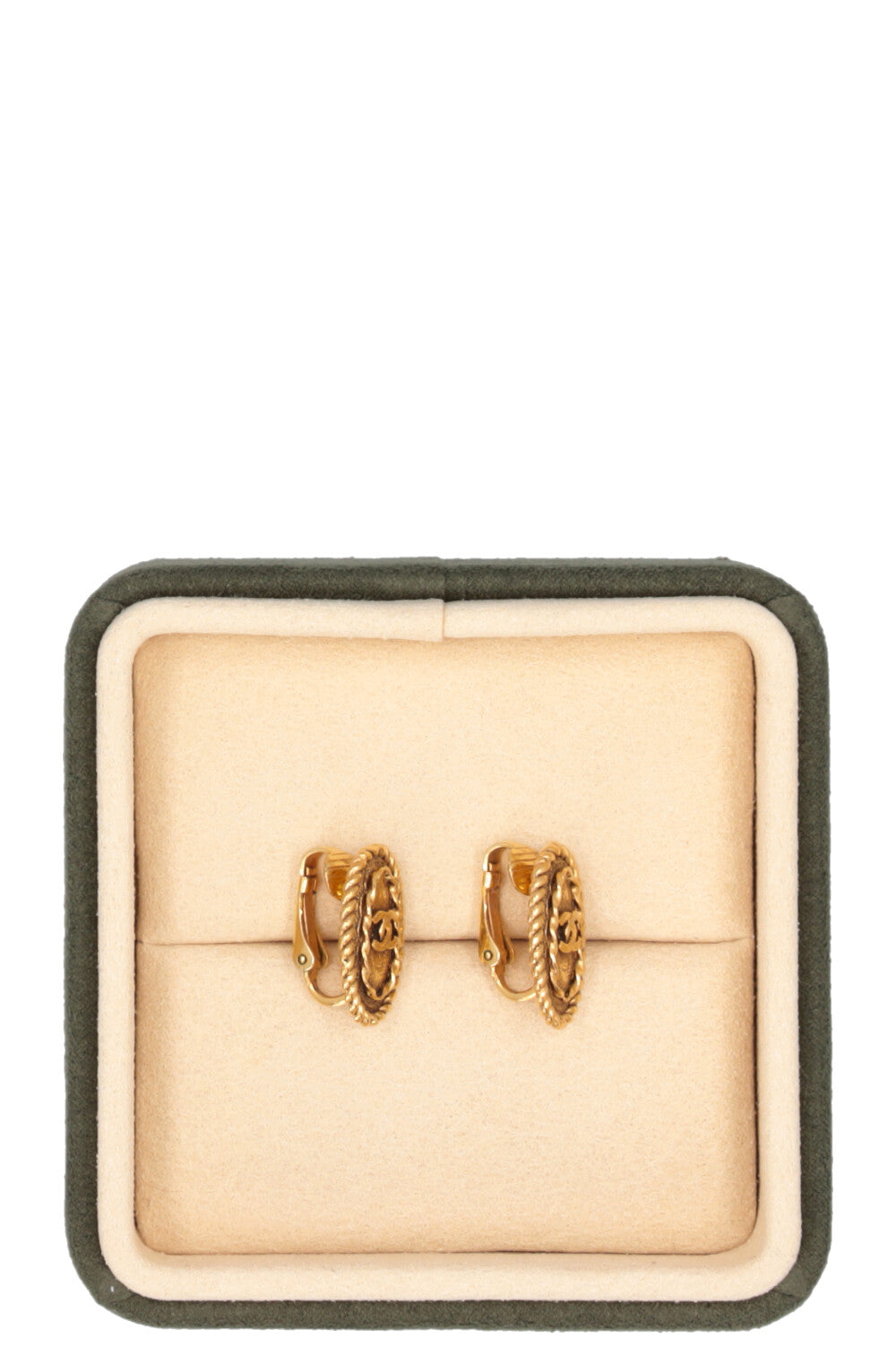 CHANEL CC Ear Clips Gold