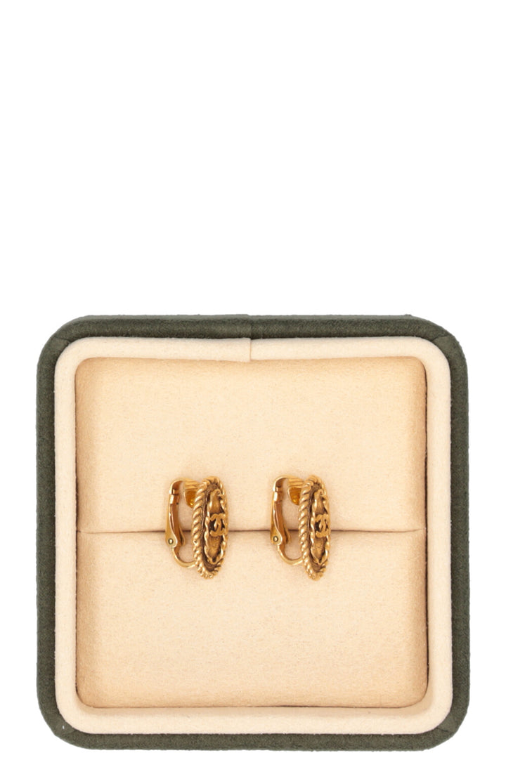 CHANEL CC Ear Clips Gold