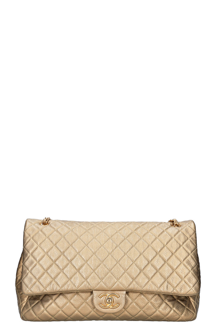 CHANEL XXL Airline Classic Flap Bag Gold