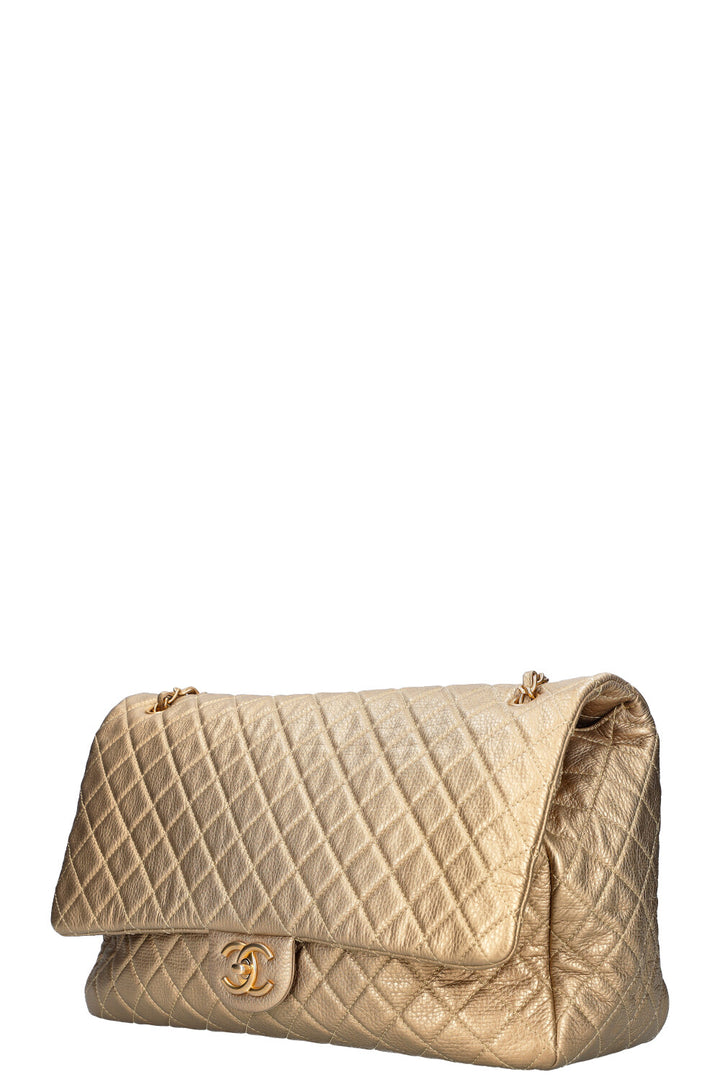 CHANEL XXL Airline Classic Flap Bag Gold