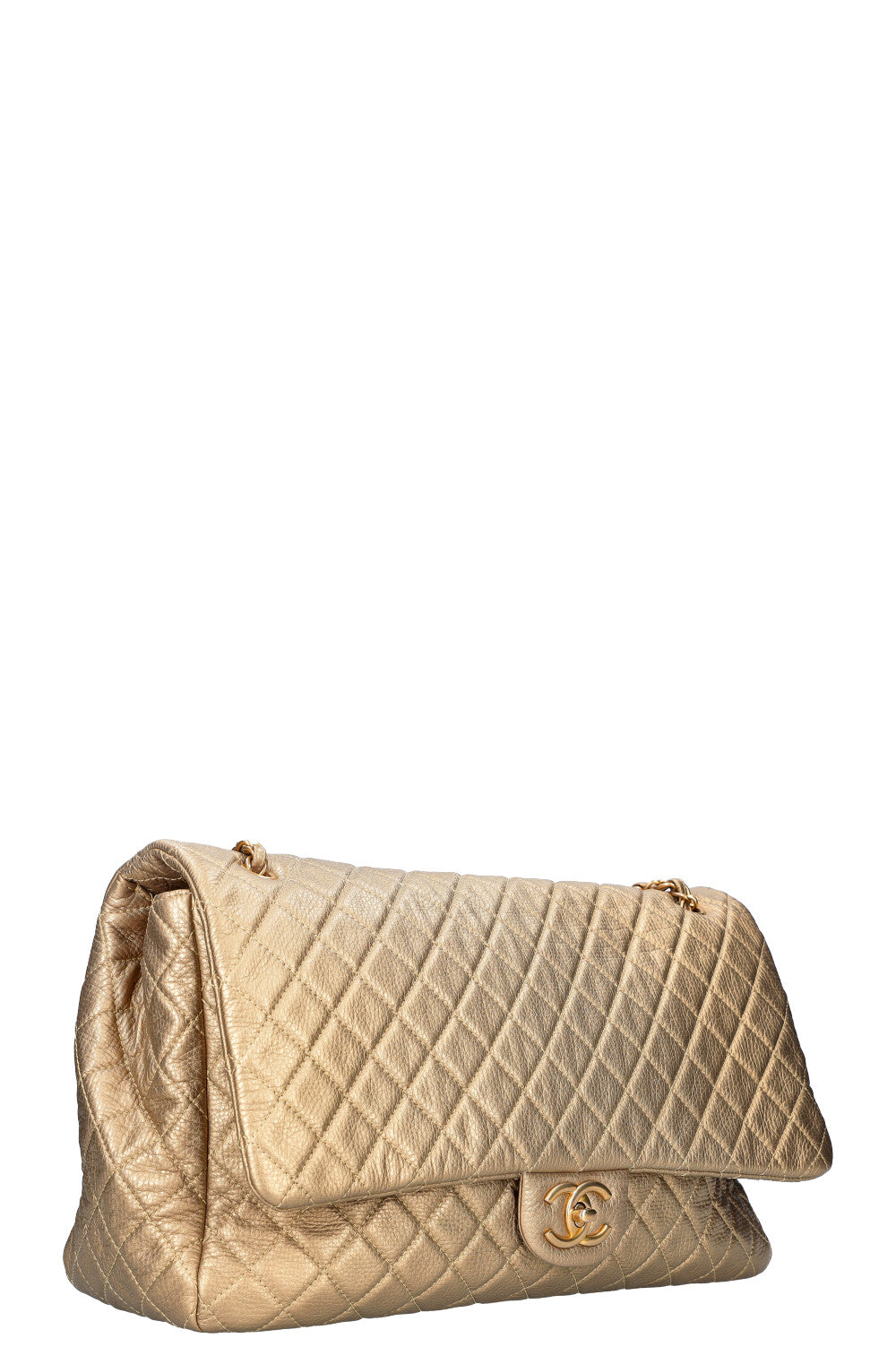 CHANEL XXL Airline Classic Flap Bag Gold