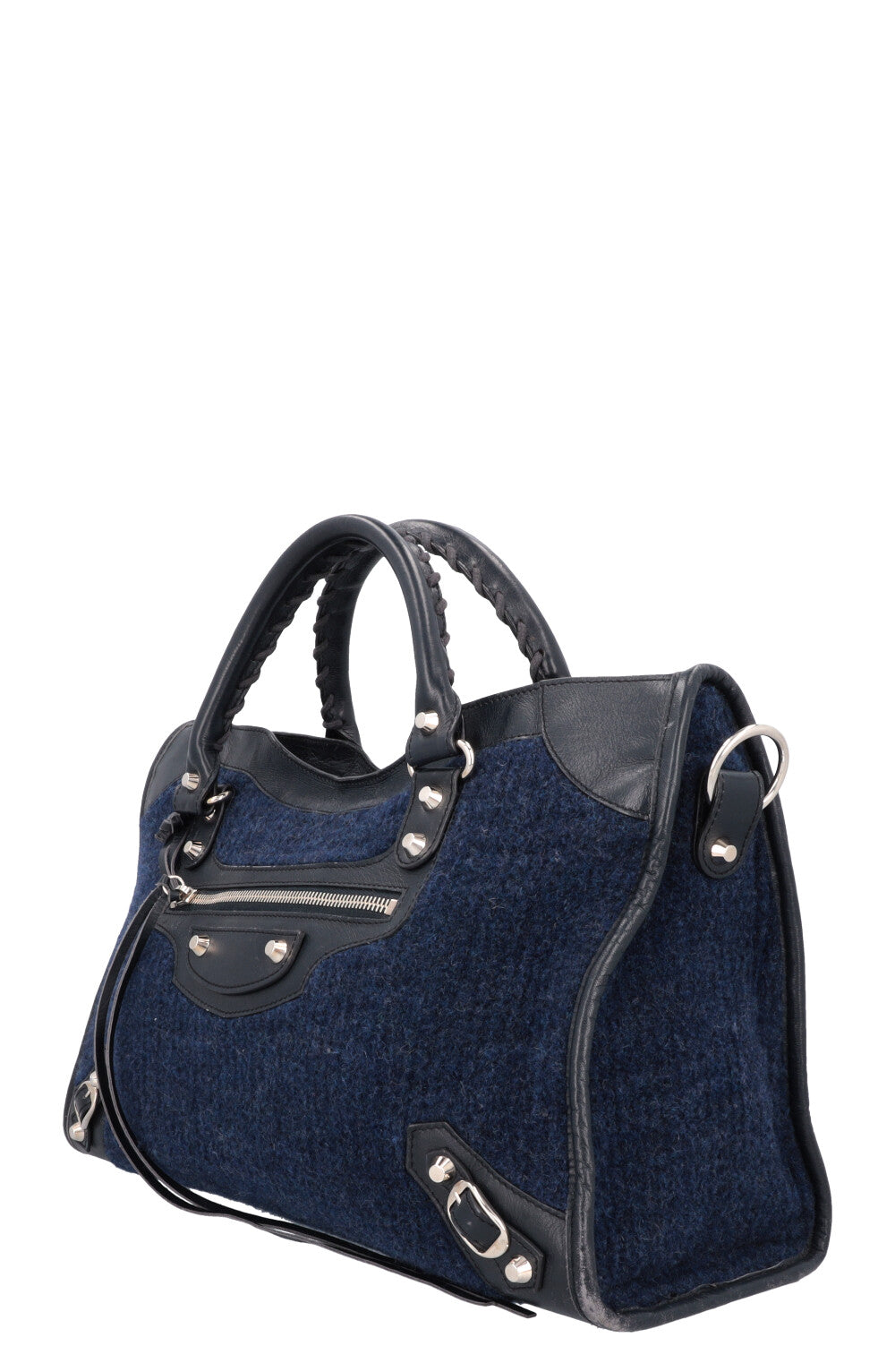 BALENCIAGA Medium City Bag Felt Navy