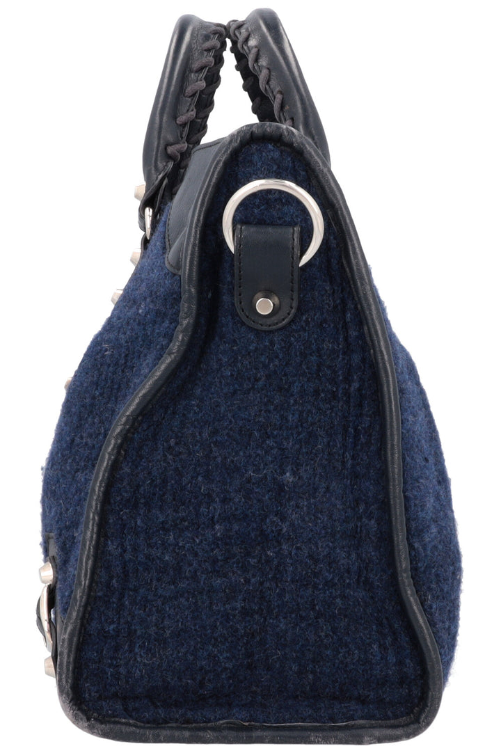 BALENCIAGA Medium City Bag Felt Navy