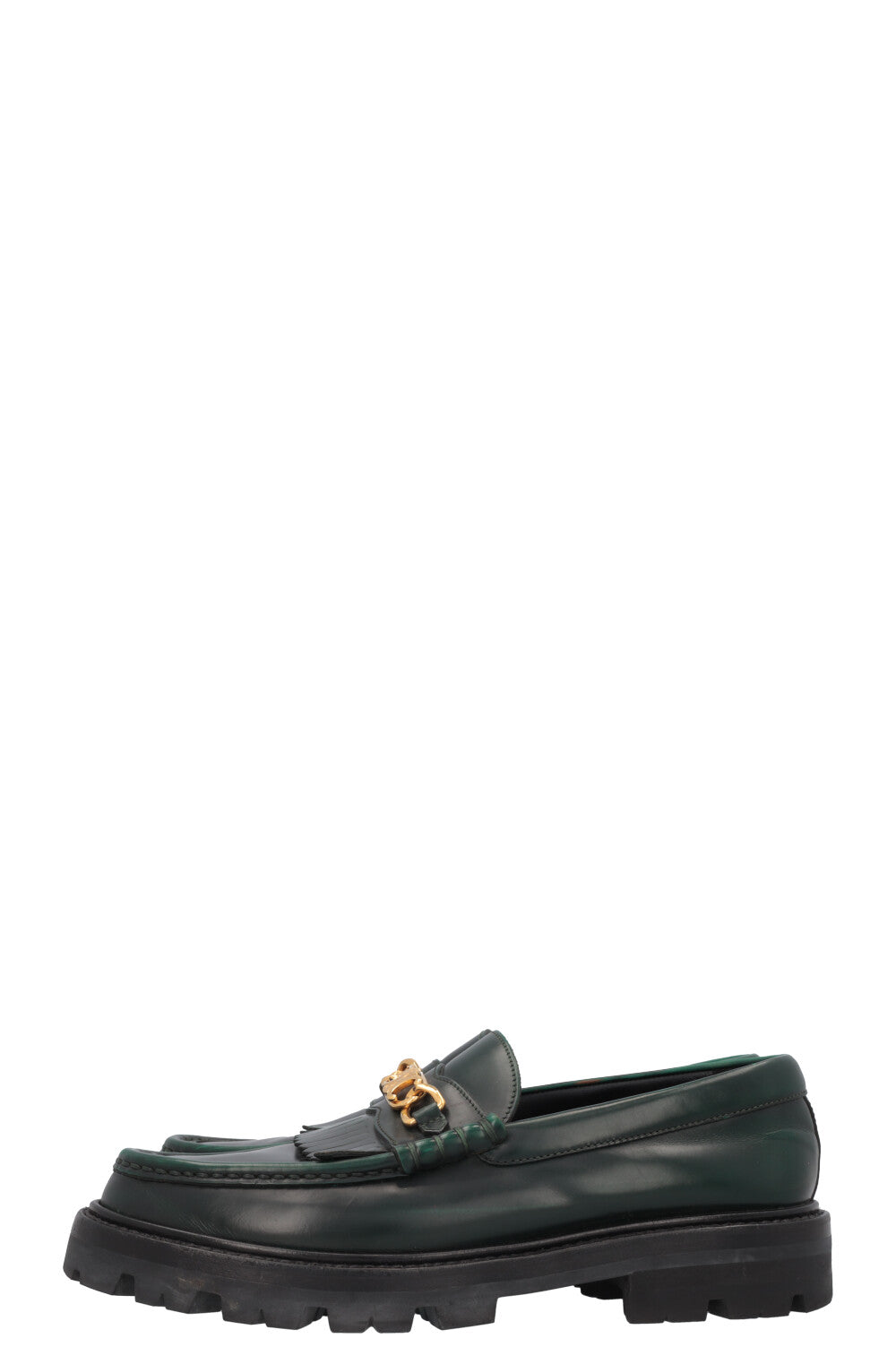 CELINE Margaret Triomphe Loafers Green