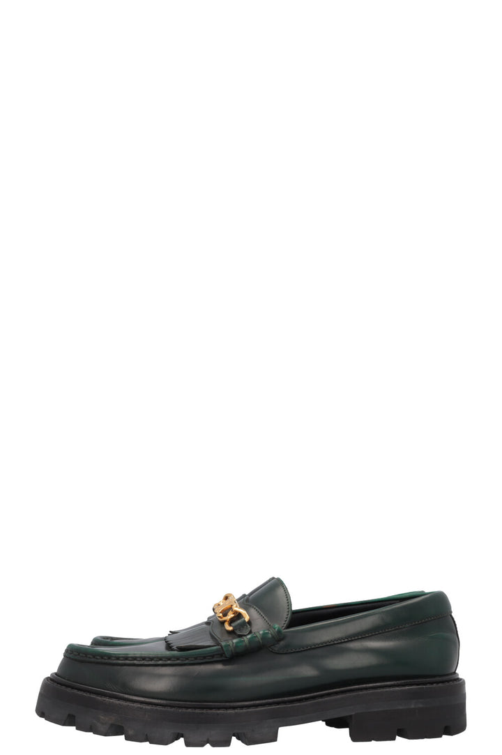 CELINE Margaret Triomphe Loafers Green
