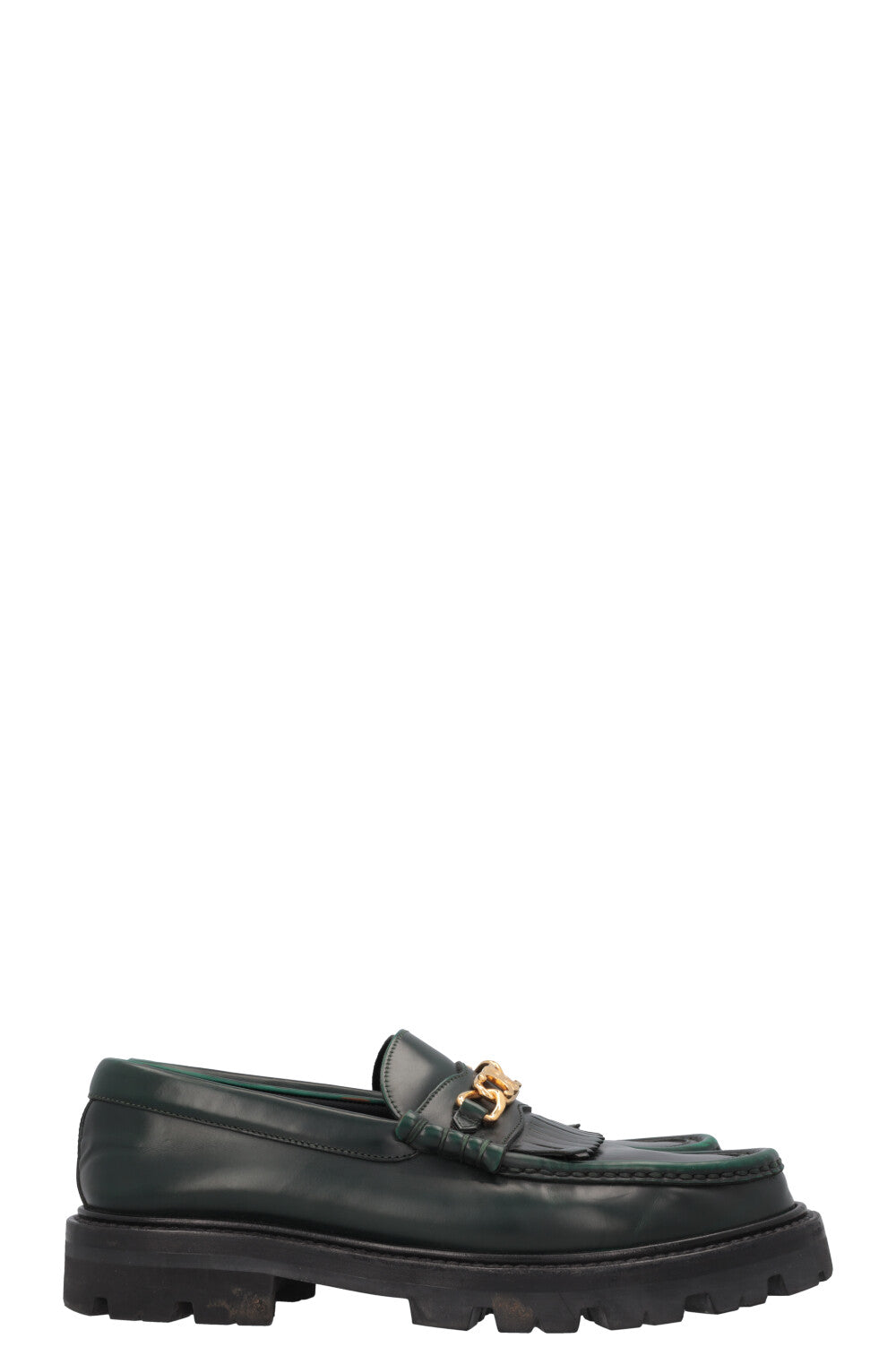 CELINE Margaret Triomphe Loafers Green