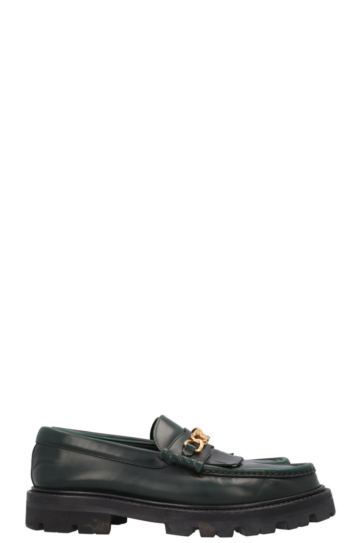 CELINE Margaret Triomphe Loafers Green