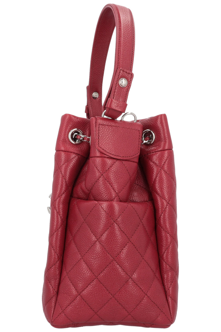 CHANEL CC Bucket Bag Caviar Red