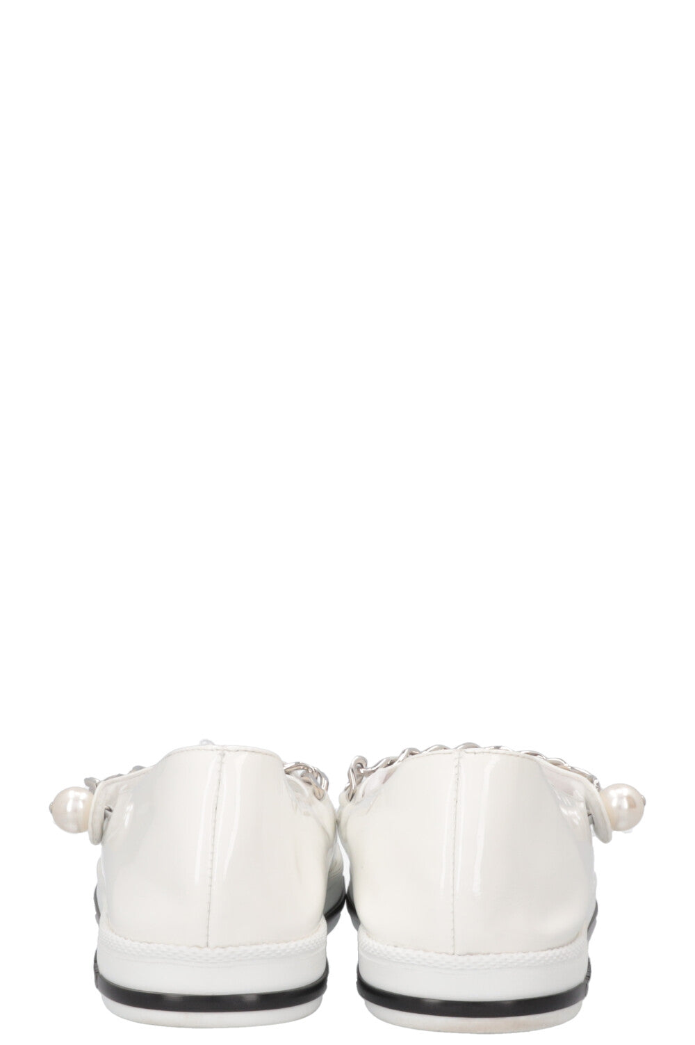 MIUMIU Mary Jane Flats Patent White