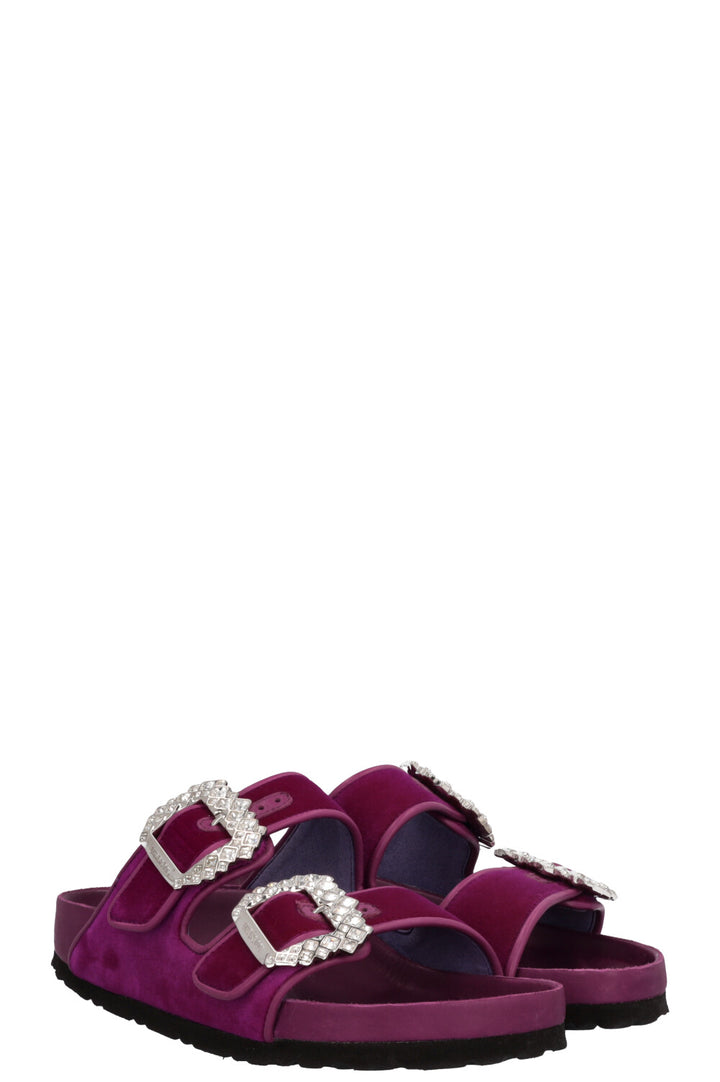 BIRKENSTOCK x MANOLO BLAHNIK Ballerines Velours Fuchsia