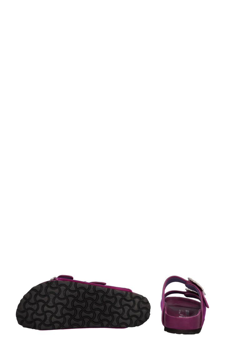 BIRKENSTOCK x MANOLO BLAHNIK Ballerines Velours Fuchsia