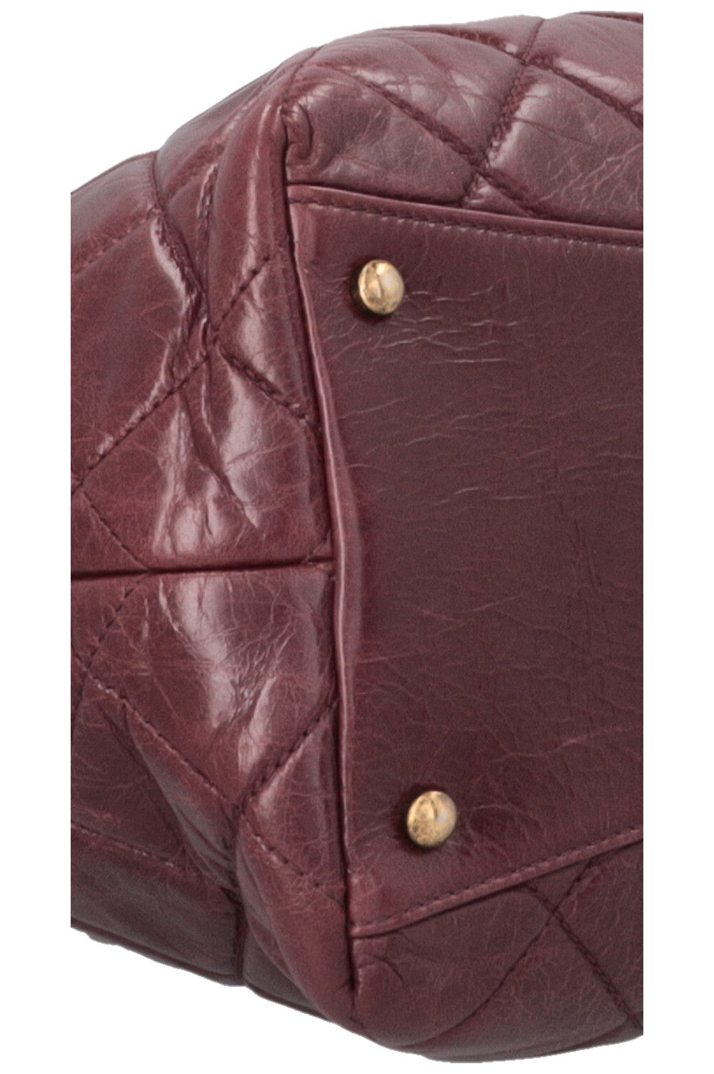 CHANEL Castle Rock Bowling Bag Leather Bordeaux