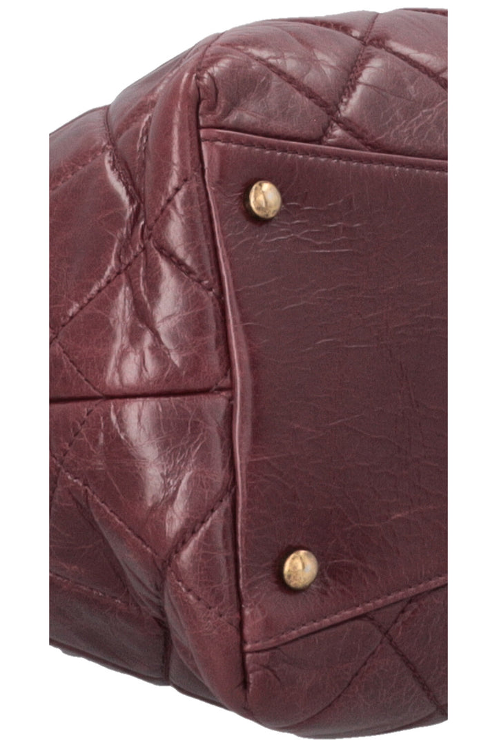 CHANEL Castle Rock Bowling Bag Leather Bordeaux