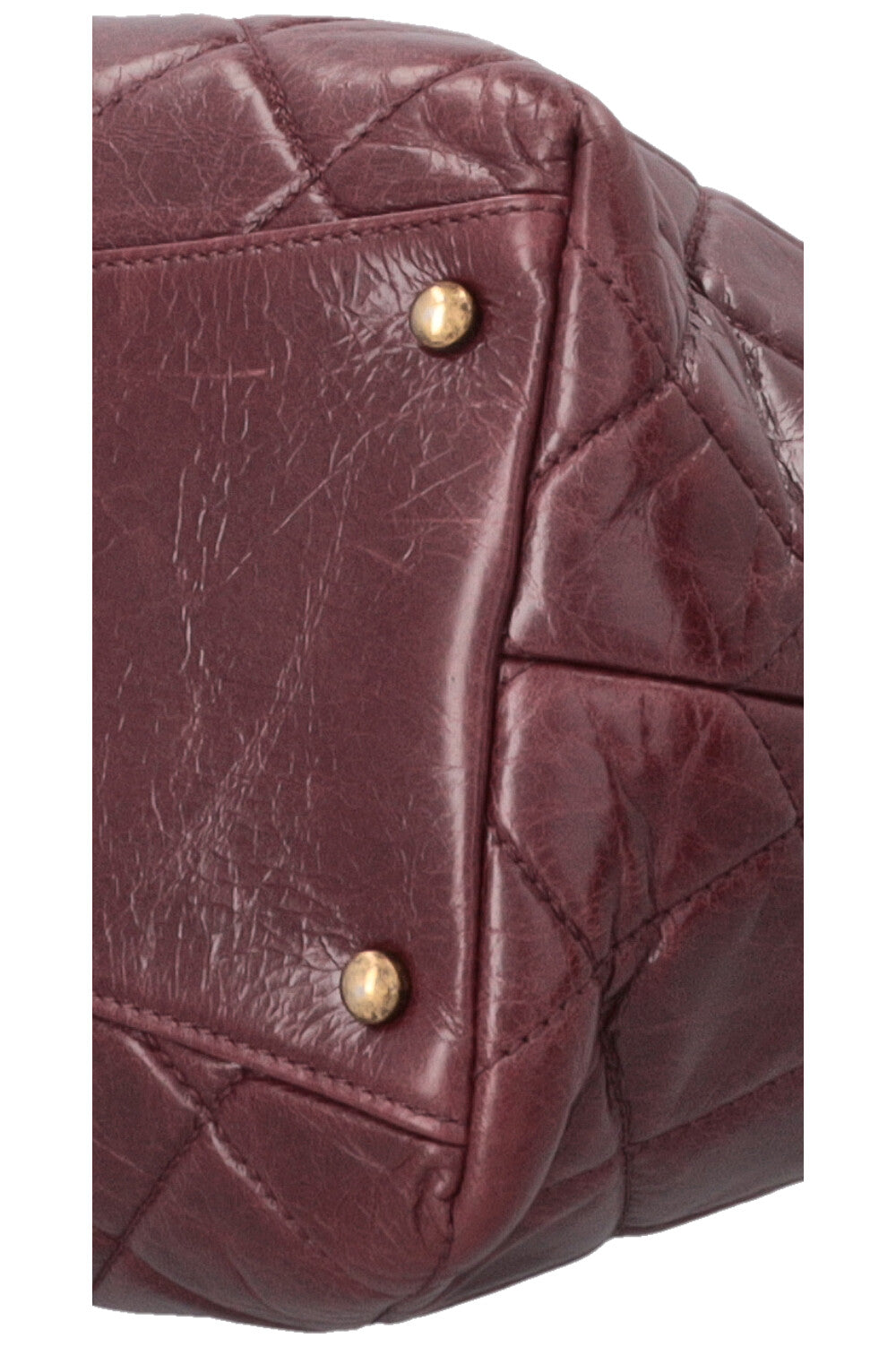 CHANEL Castle Rock Bowling Bag Leather Bordeaux