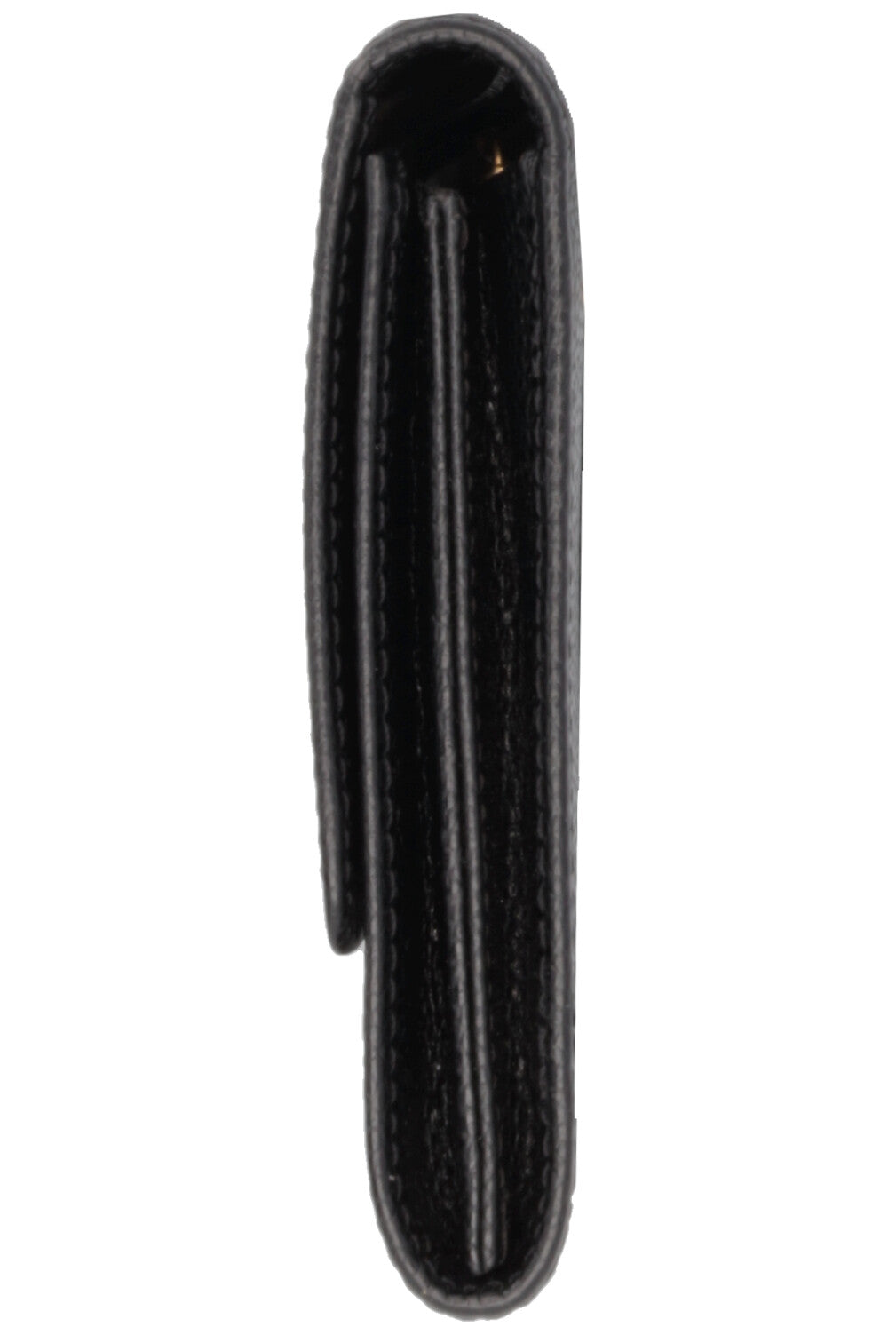 Portefeuille long CHANEL CC en cuir caviar noir
