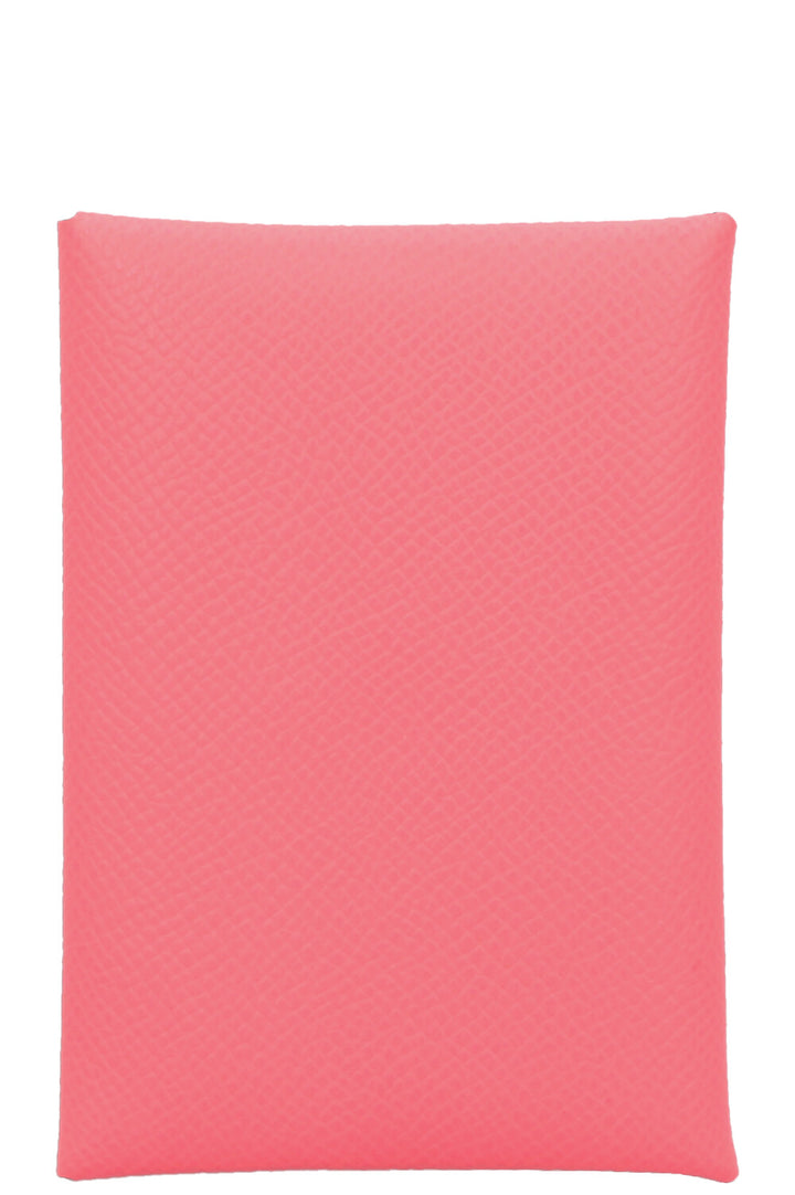 HERMÈS Clavi Duo Compact Wallet Rose Azalée
