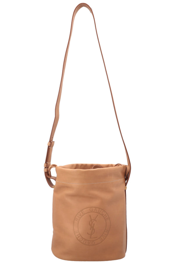 SAINT LAURENT Rive Gauche Bucket Bag Natural Leather