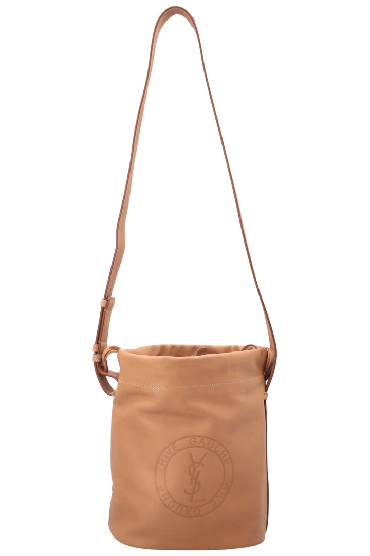 SAINT LAURENT Rive Gauche Bucket Bag Natural Leather