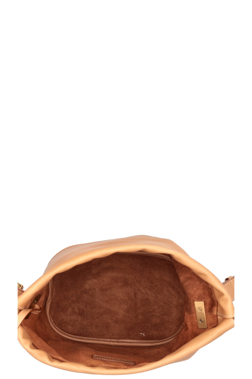 SAINT LAURENT Rive Gauche Bucket Bag Natural Leather