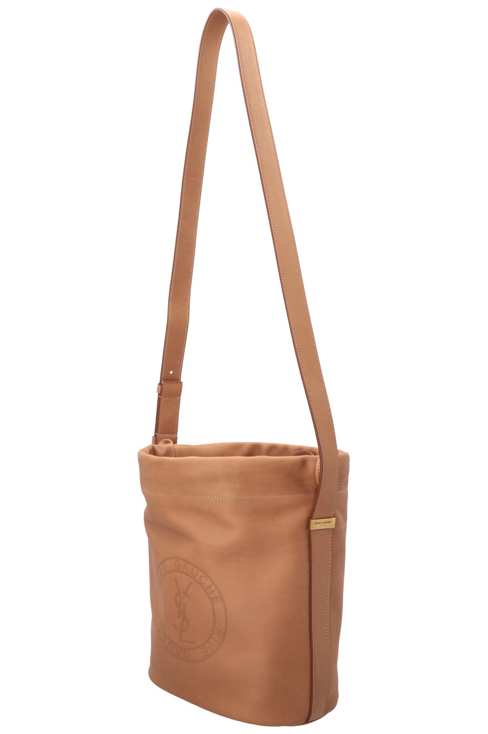 SAINT LAURENT Rive Gauche Bucket Bag Natural Leather