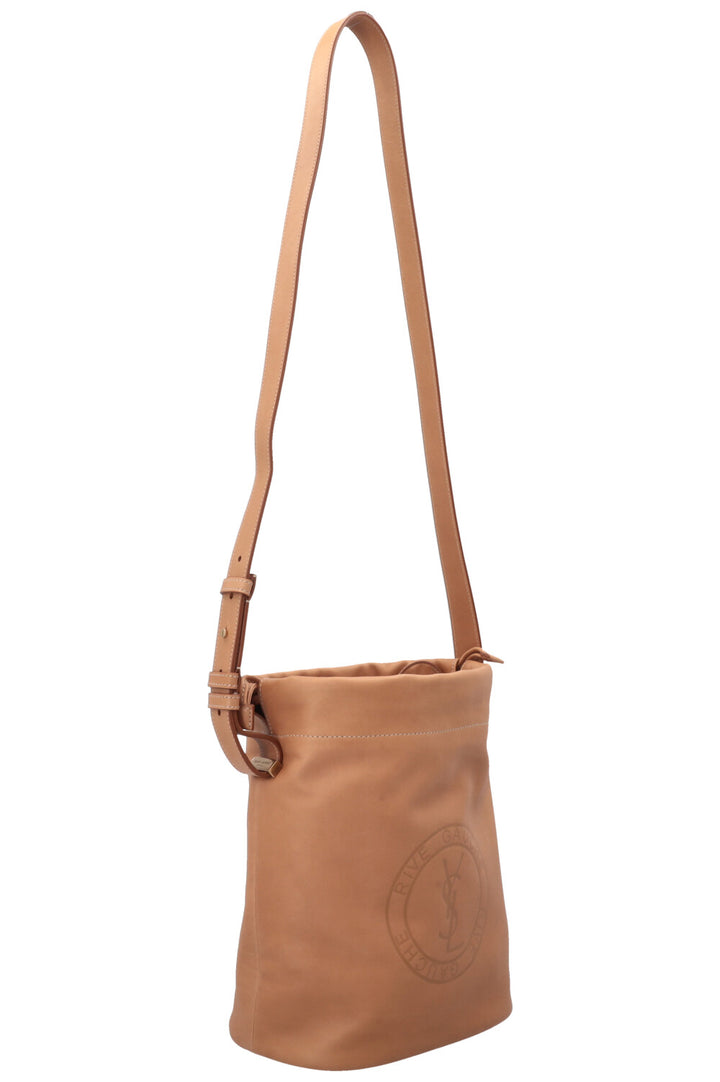 SAINT LAURENT Rive Gauche Bucket Bag Natural Leather