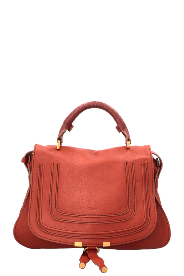 CHLOÉ Marcie Crossbody Messenger Bag Brick