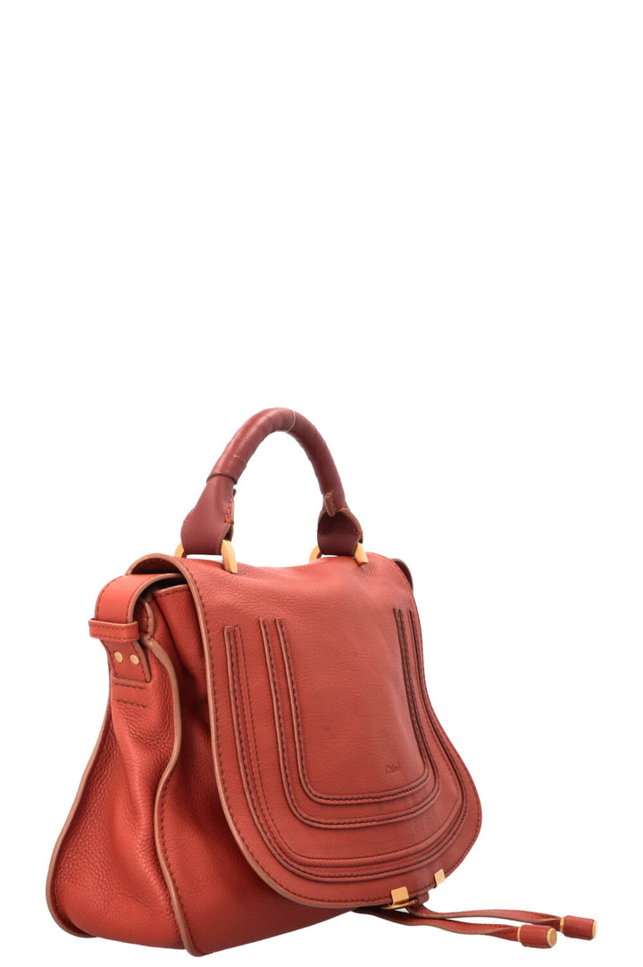 CHLOÉ Marcie Crossbody Messenger Bag Brick