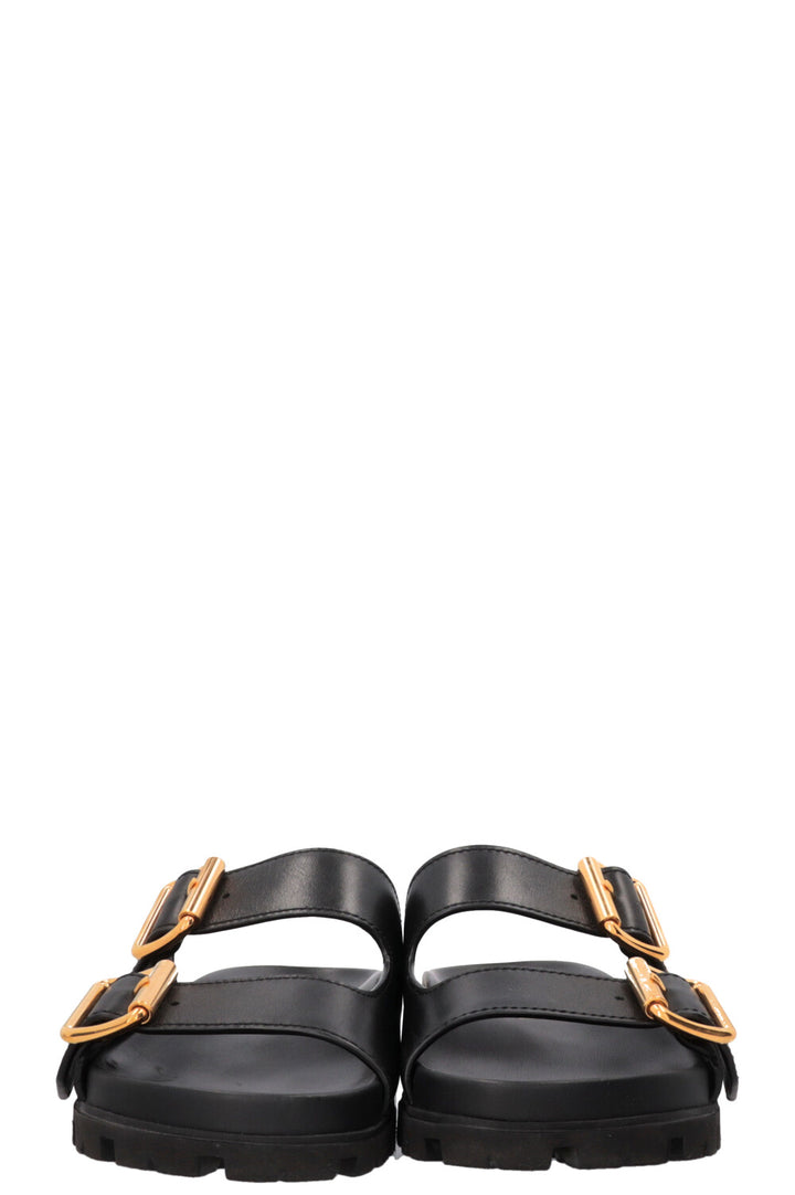 PRADA Double Boucle Sandales Noires
