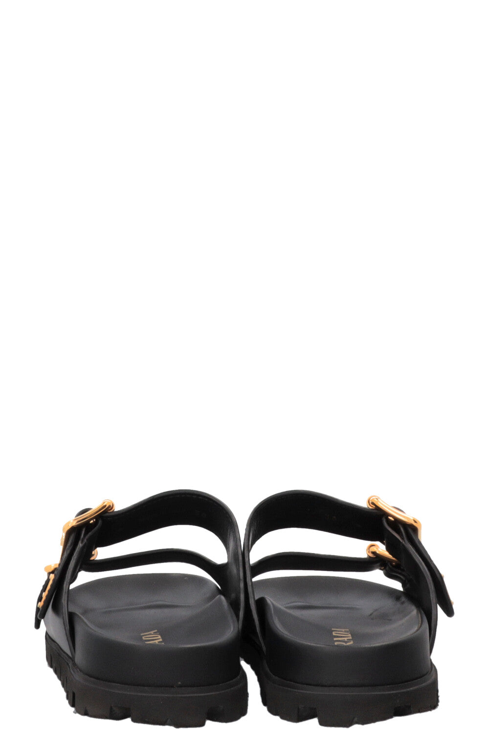 PRADA Double Boucle Sandales Noires