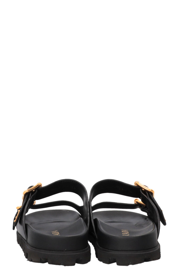 PRADA Double Boucle Sandales Noires