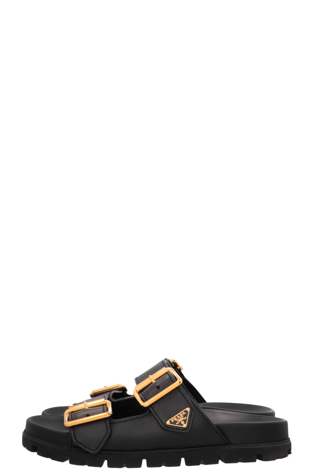 PRADA Double Boucle Sandales Noires