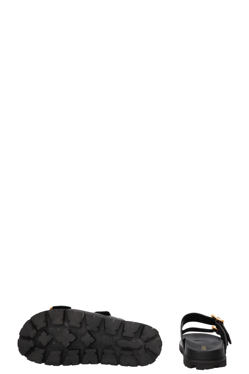 PRADA Double Boucle Sandales Noires