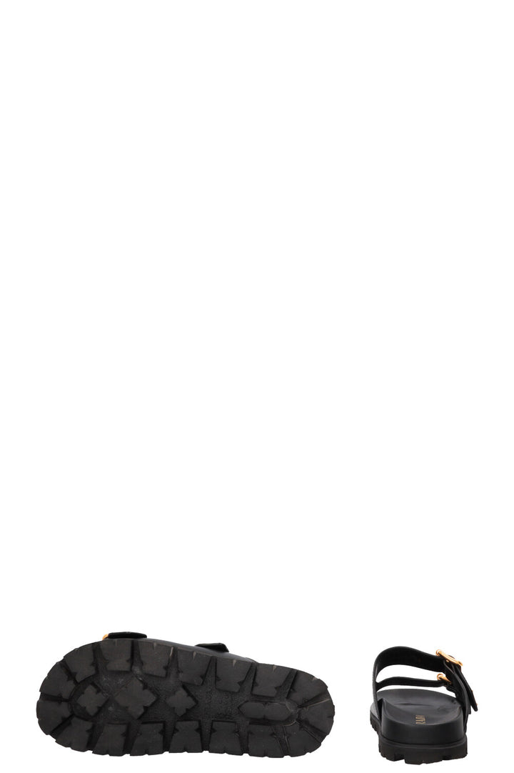 PRADA Double Boucle Sandales Noires