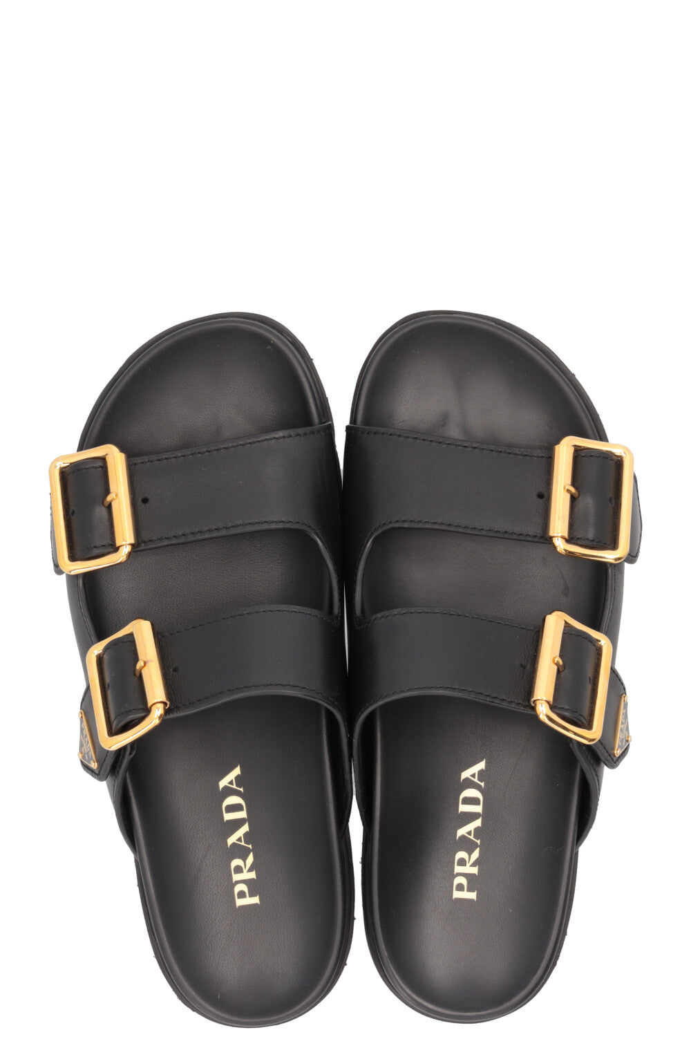 PRADA Double Boucle Sandales Noires