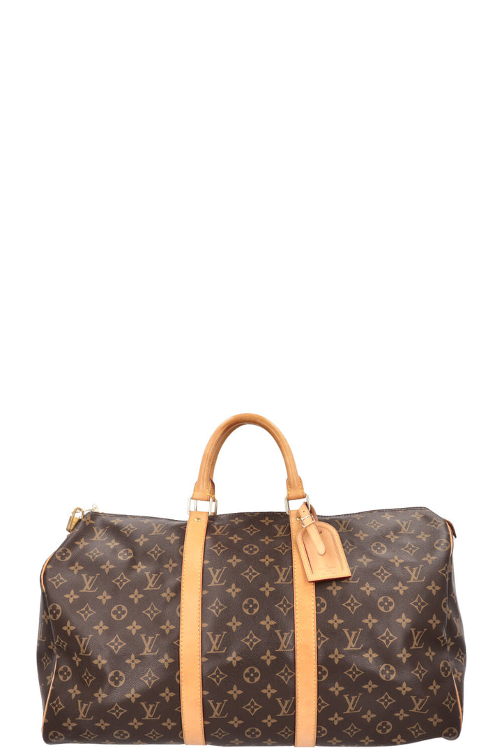 LOUIS VUITTON Keepall 50 Bandouliere MNG Canvas