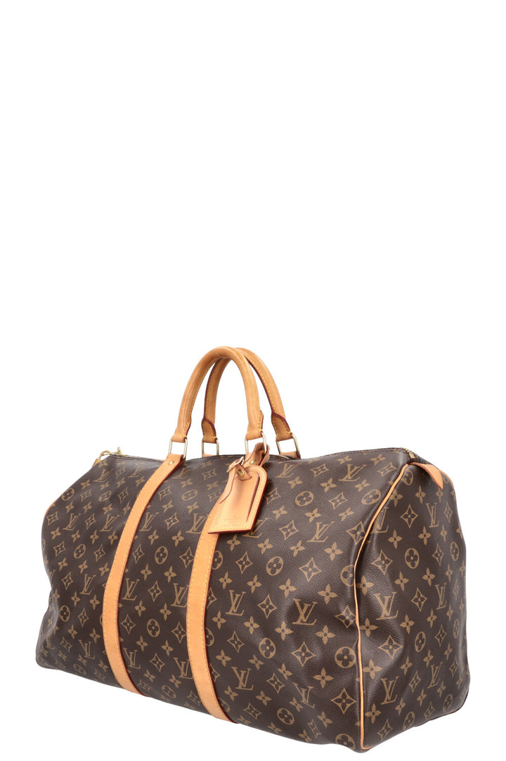 LOUIS VUITTON Keepall 50 Bandouliere MNG Canvas