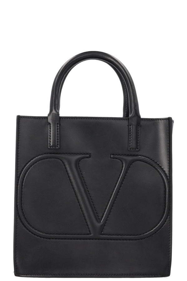 Sac cabas VALENTINO V Logo Walk petit format noir