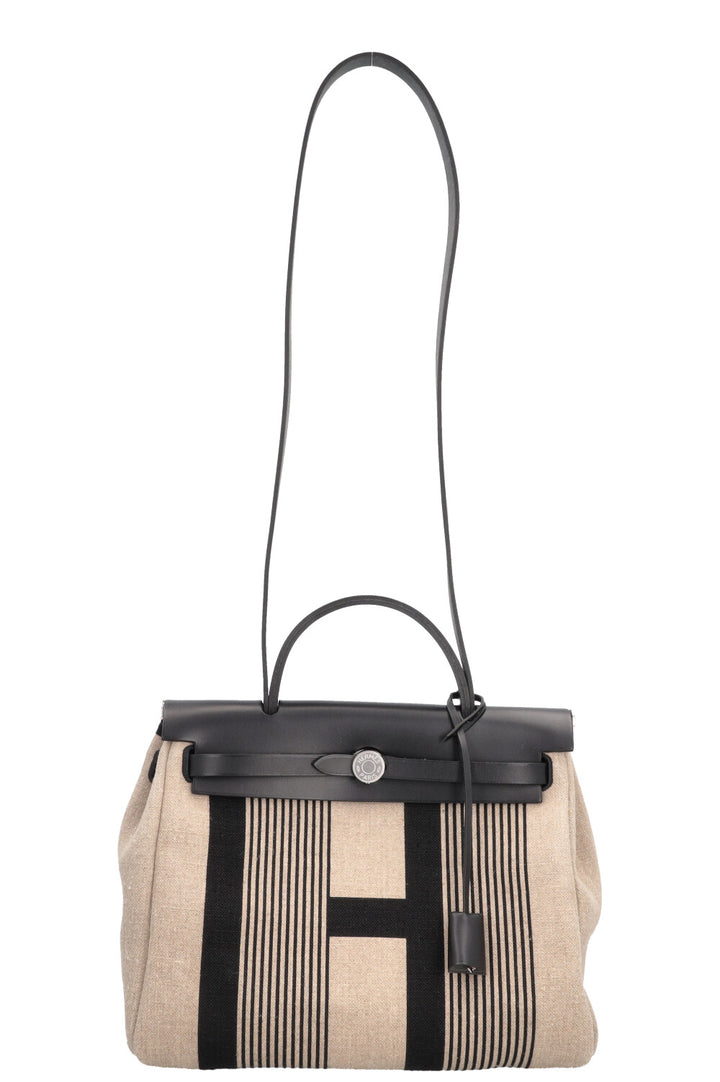 HERMÈS Herbag Zip 31 Toile De Camp H Vache Hunter Bag