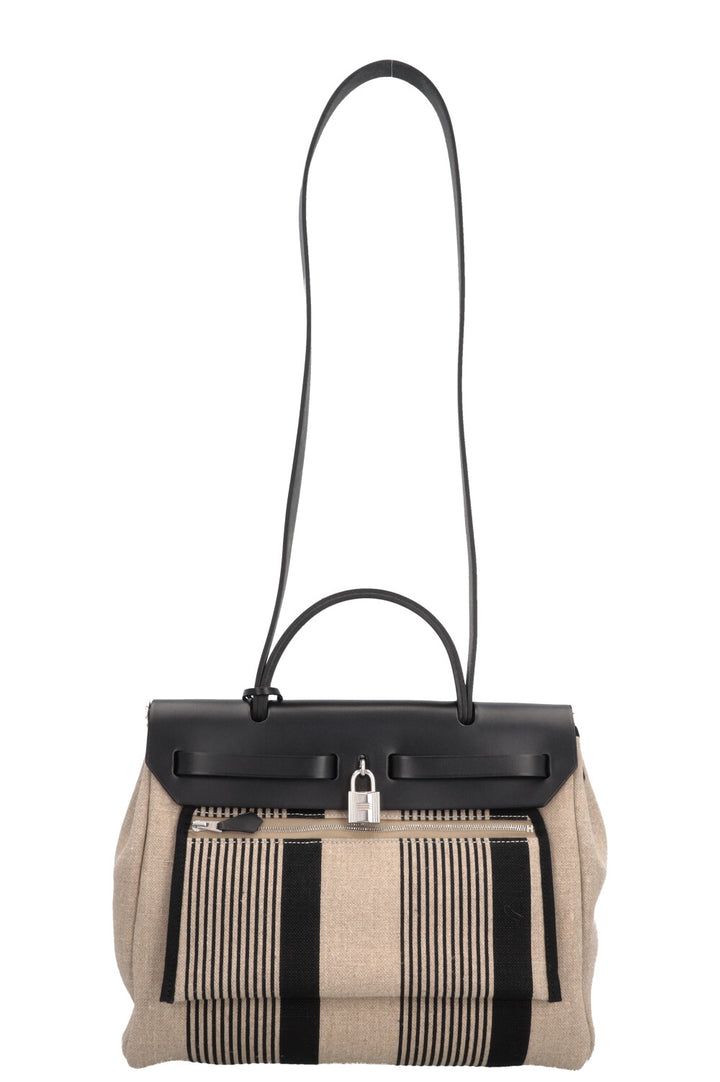 HERMÈS Herbag Zip 31 Toile De Camp H Vache Hunter Bag