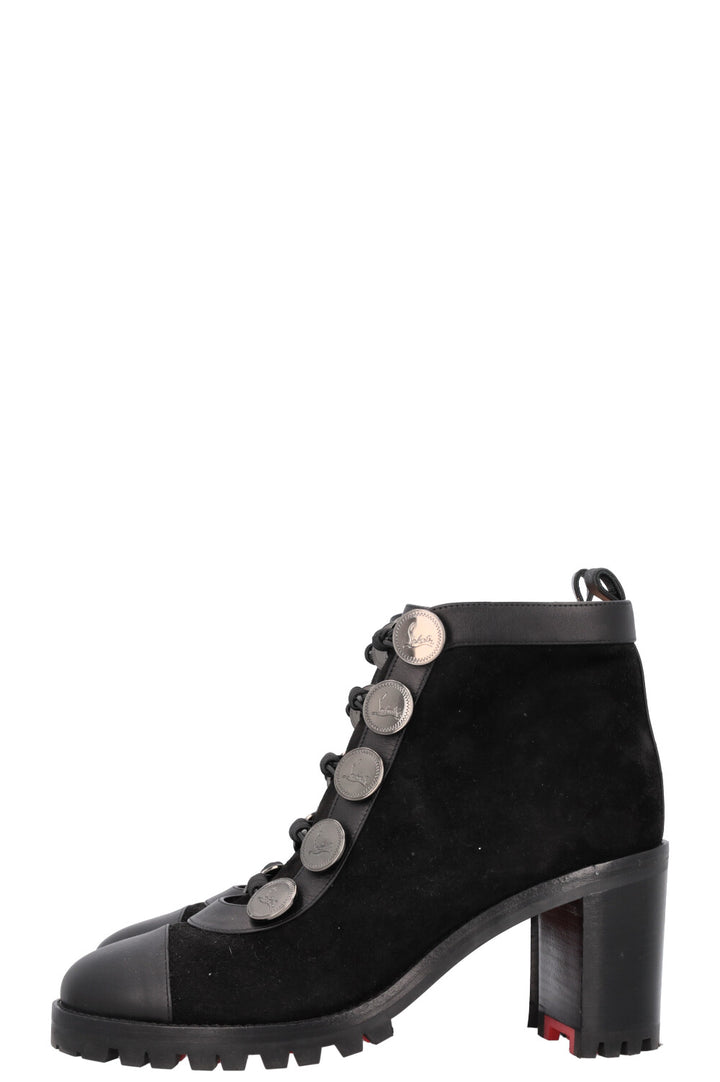 CHRISTIAN LOUBOUTIN Alphabouton Ankle Boots Suede Black