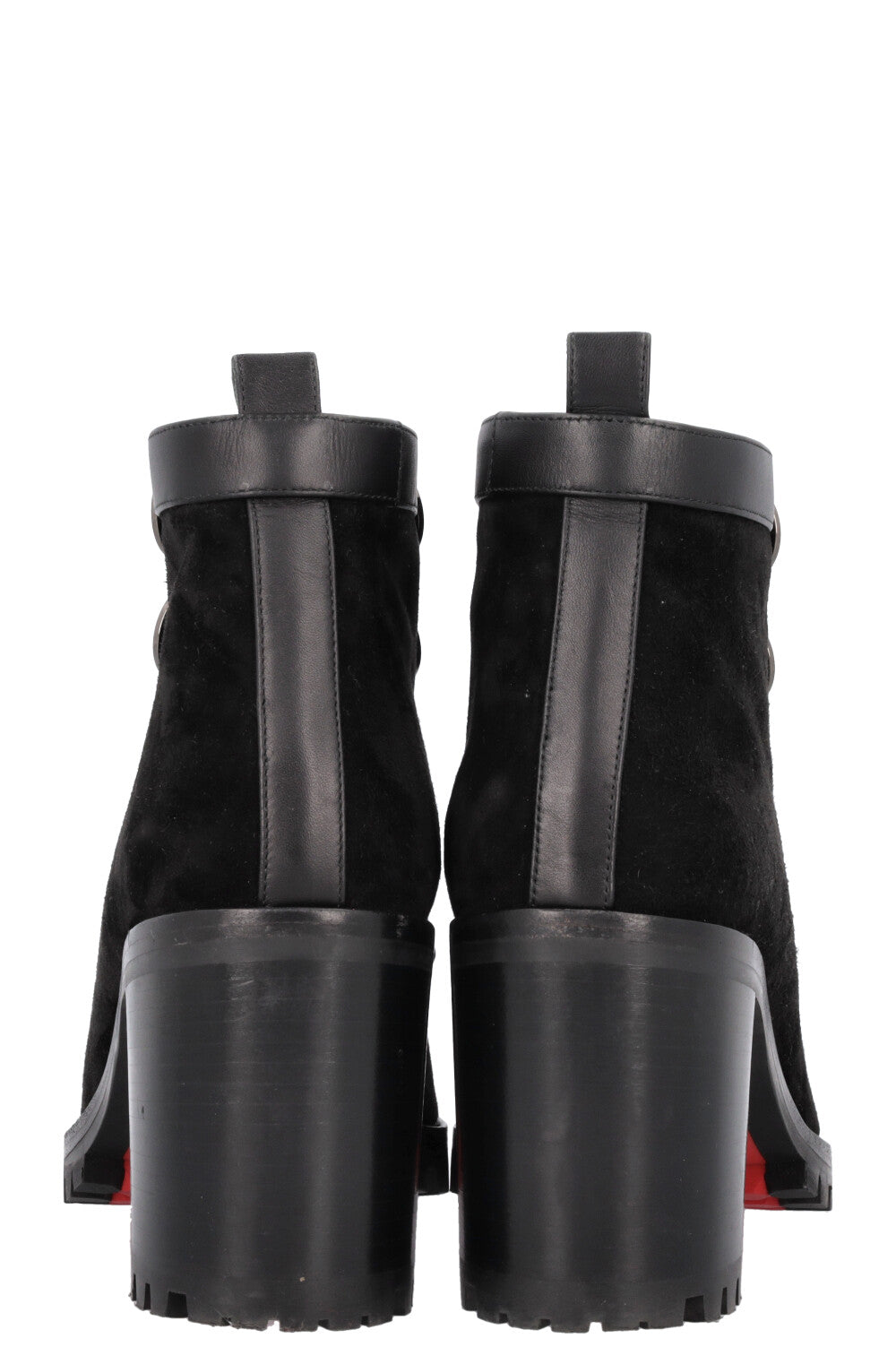 CHRISTIAN LOUBOUTIN Alphabouton Ankle Boots Suede Black