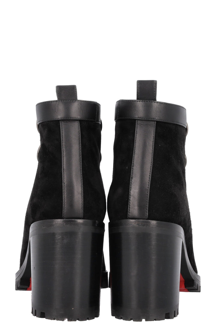 CHRISTIAN LOUBOUTIN Alphabouton Ankle Boots Suede Black